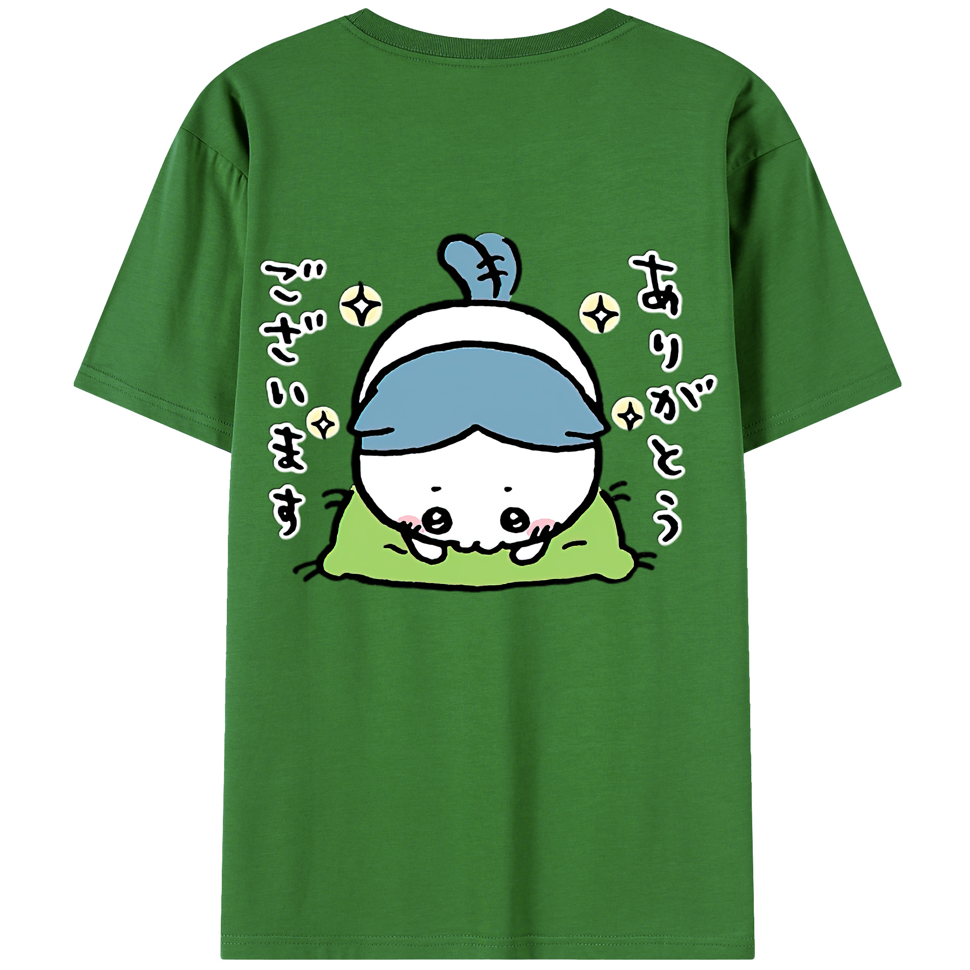 （画像用） ちいかわ ハチワレ Chii-kawa hachiware レディース半袖Tシャツ(バックプリント)